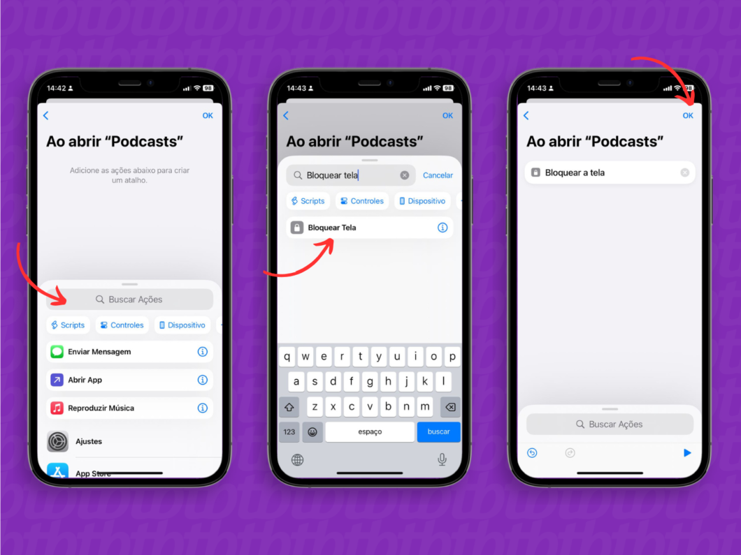 Bloqueando um app do iPhone com faceid ou código