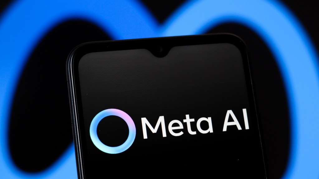 Logo do Meta AI em um smartphone