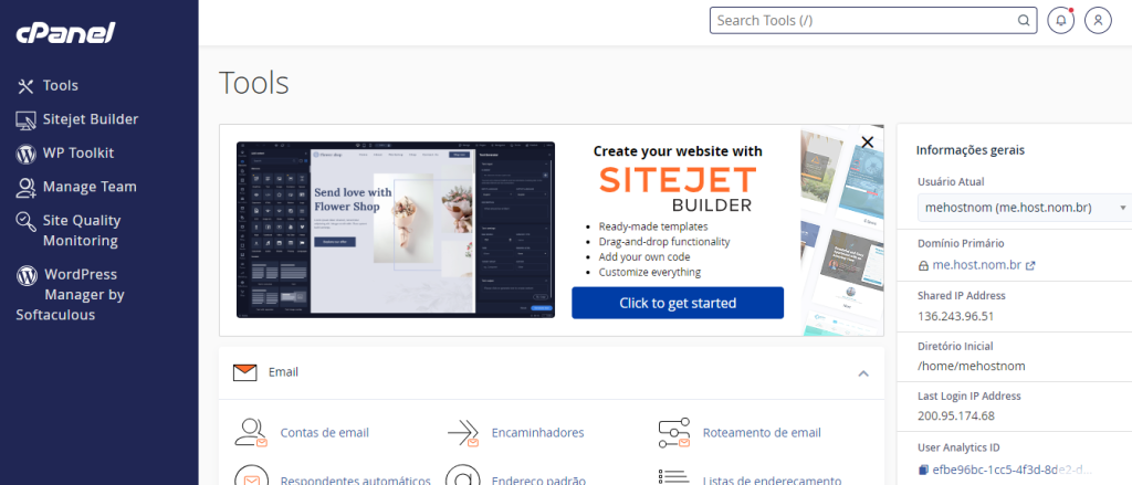 Como criar uma conta de e-mail no cPanel