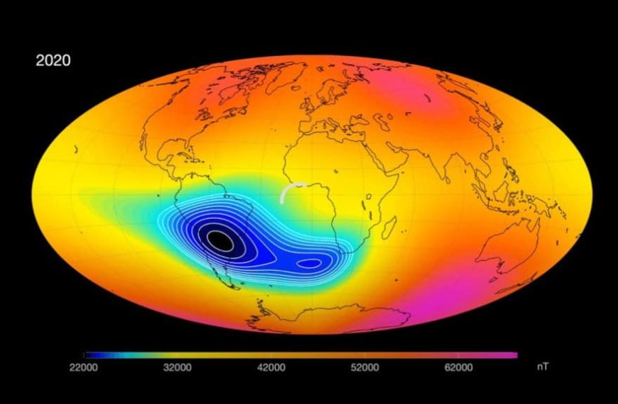 Anomalia magnética no Brasil surgiu no Oceano Índico há 900 anos, revela estudo