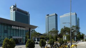 Fachadas de prédios da Samsung na Coreia do Sul