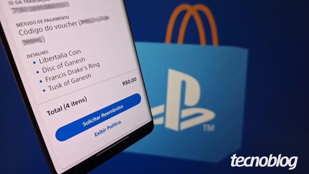 Imagem do PS App exibindo a tela de Solicitar Reembolso