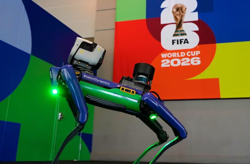 Imagem mostra o Spot, da Boston Dynamics, robô-cão de patrulha 