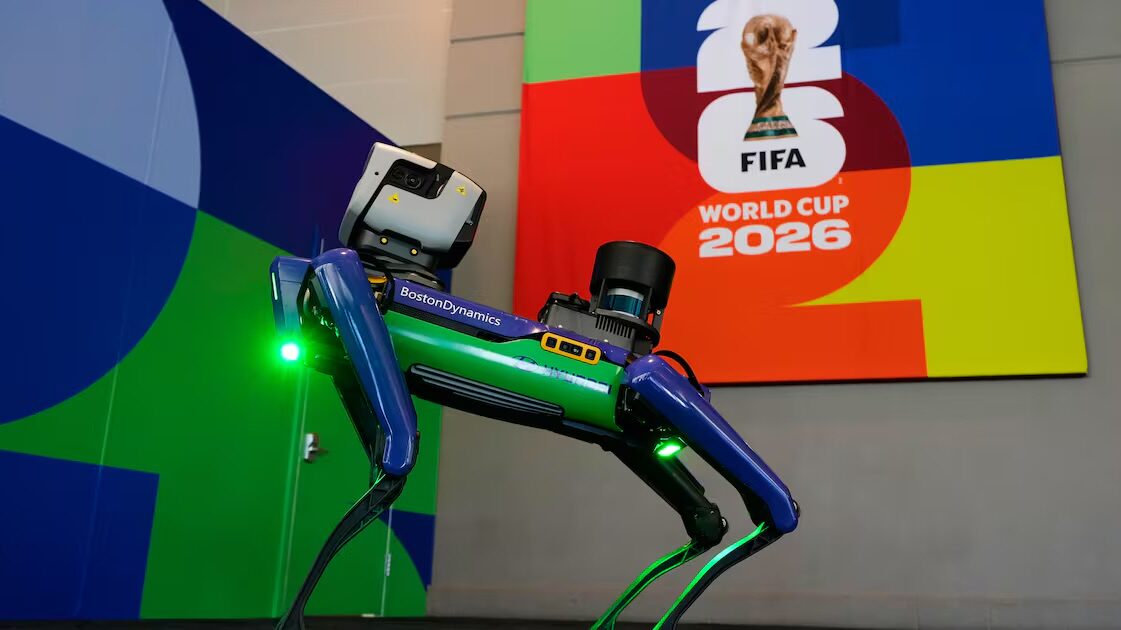 Imagem mostra o Spot, da Boston Dynamics, robô-cão de patrulha 