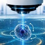 Laser gira amostras sem contato em microscópio 3D
