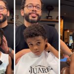 Barbeiro viraliza com transformação de menino fã de Vini Jr. e vídeo passa de 2,9 milhões de visualizações